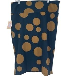 LuLaRoe Cassie Pencil Polkadot Skirt XL